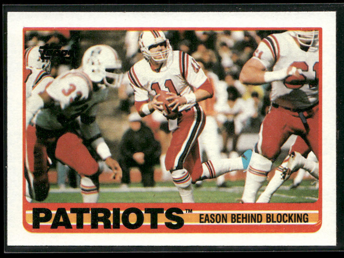 Patriots Team Leaders (Eason Behind Blocking) 1989 Topps #193 Patriots