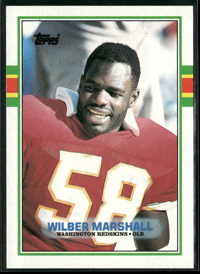 Wilber Marshall 1989 Topps #256 Washington Redskins