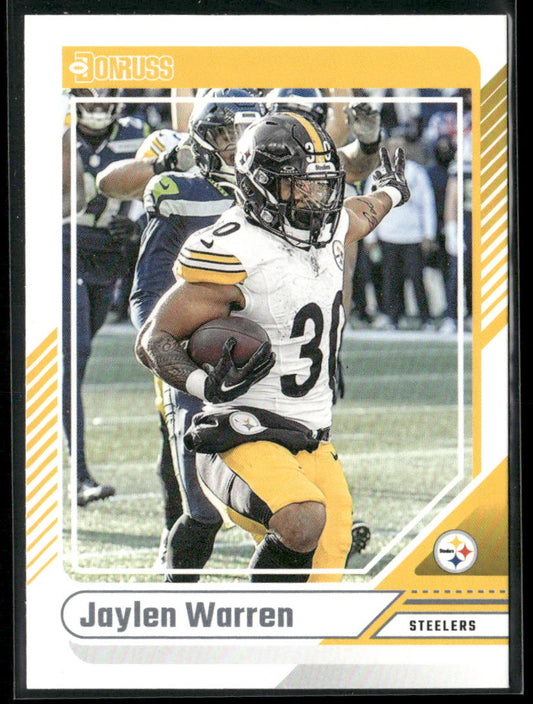 Jaylen Warren 2024 Donruss #256 Pittsburgh Steelers front