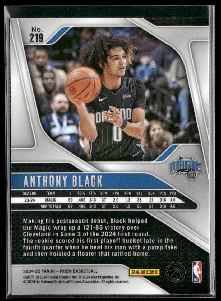 Anthony Black 2024-25 Panini Prizm #219 Orlando Magic