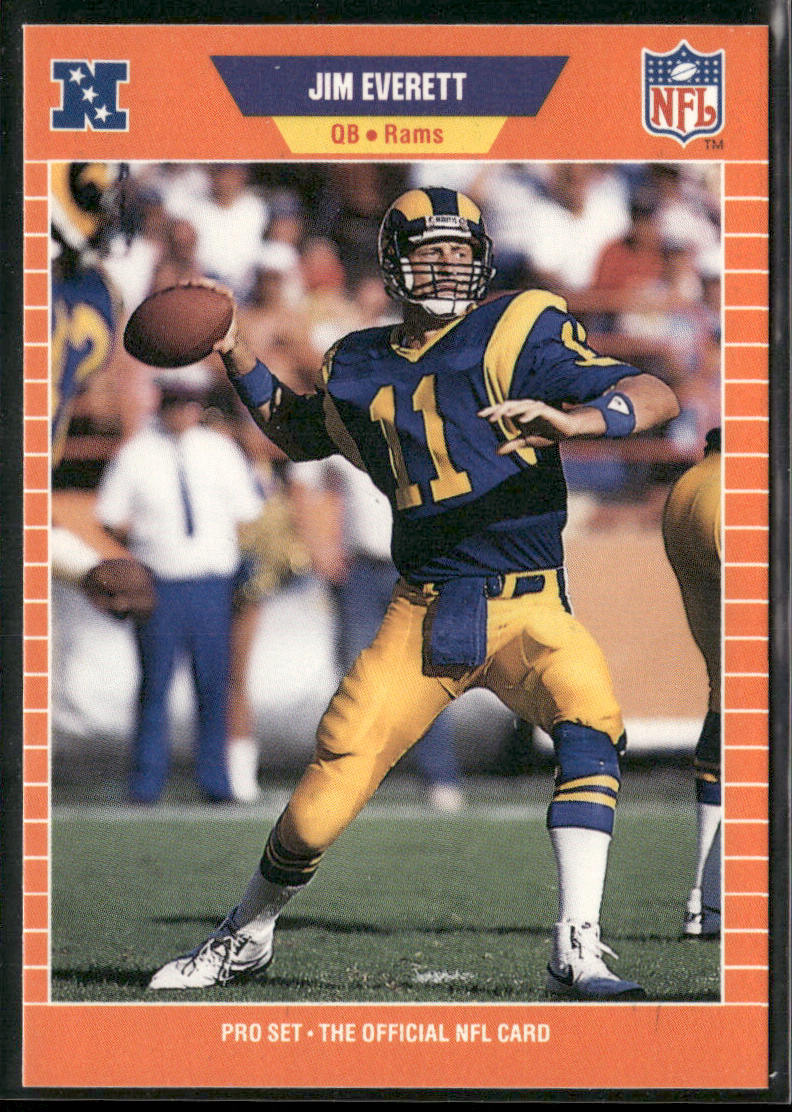 Jim Everett 1989 Pro Set #199 Los Angeles Rams front