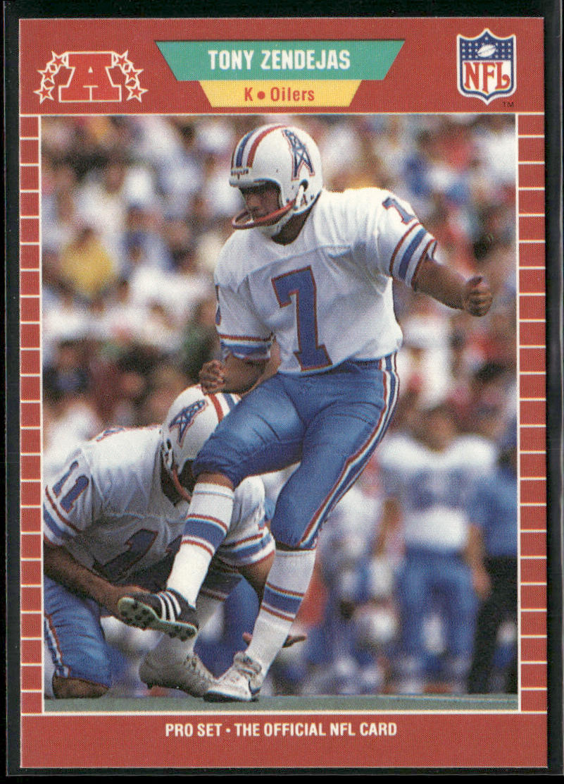 Tony Zendejas 1989 Pro Set #153 Houston Oilers
