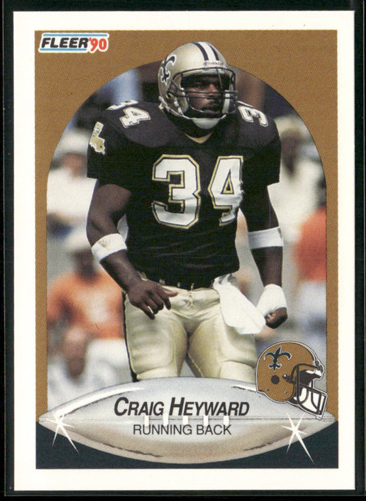 Craig Heyward 1990 Fleer #188 New Orleans Saints front