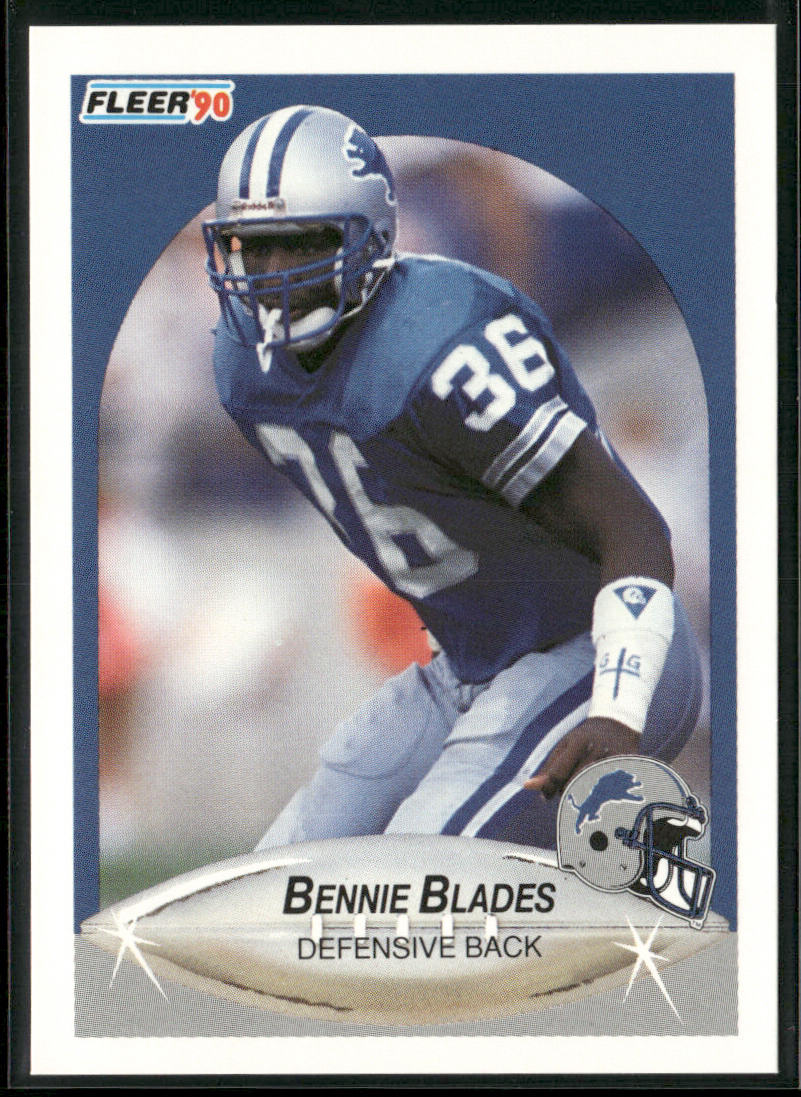Bennie Blades 1990 Fleer #277 Detroit Lions front