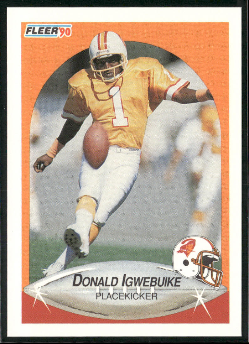Donald Igwebuike 1990 Fleer #350 Tampa Bay Buccaneers front
