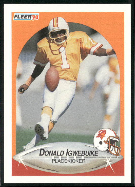 Donald Igwebuike 1990 Fleer #350 Tampa Bay Buccaneers front