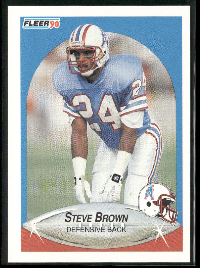 Steve Brown 1990 Fleer #125 Houston Oilers front