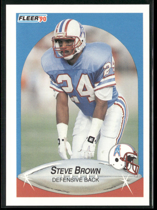 Steve Brown 1990 Fleer #125 Houston Oilers front