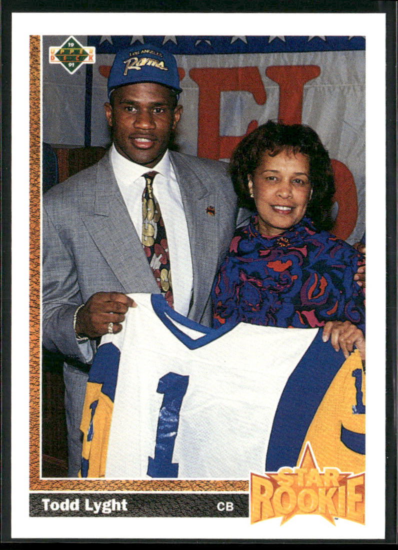 Todd Lyght 1991 Upper Deck #21 RC Los Angeles Rams front