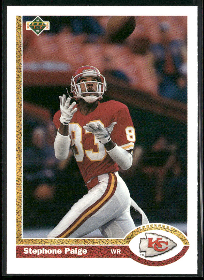 Stephone Paige 1991 Upper Deck #178b Kansas City Chiefs