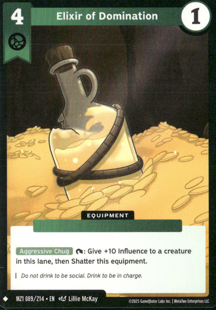 Elixir of Domination 089/214 MZ1 Metazoo Base Set