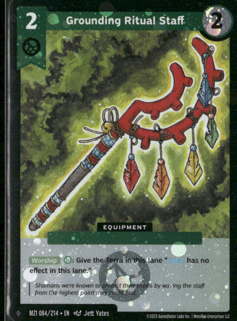 Grounding Ritual Staff 084/214 Reverse Holo Metazoo MZ1 Base Set