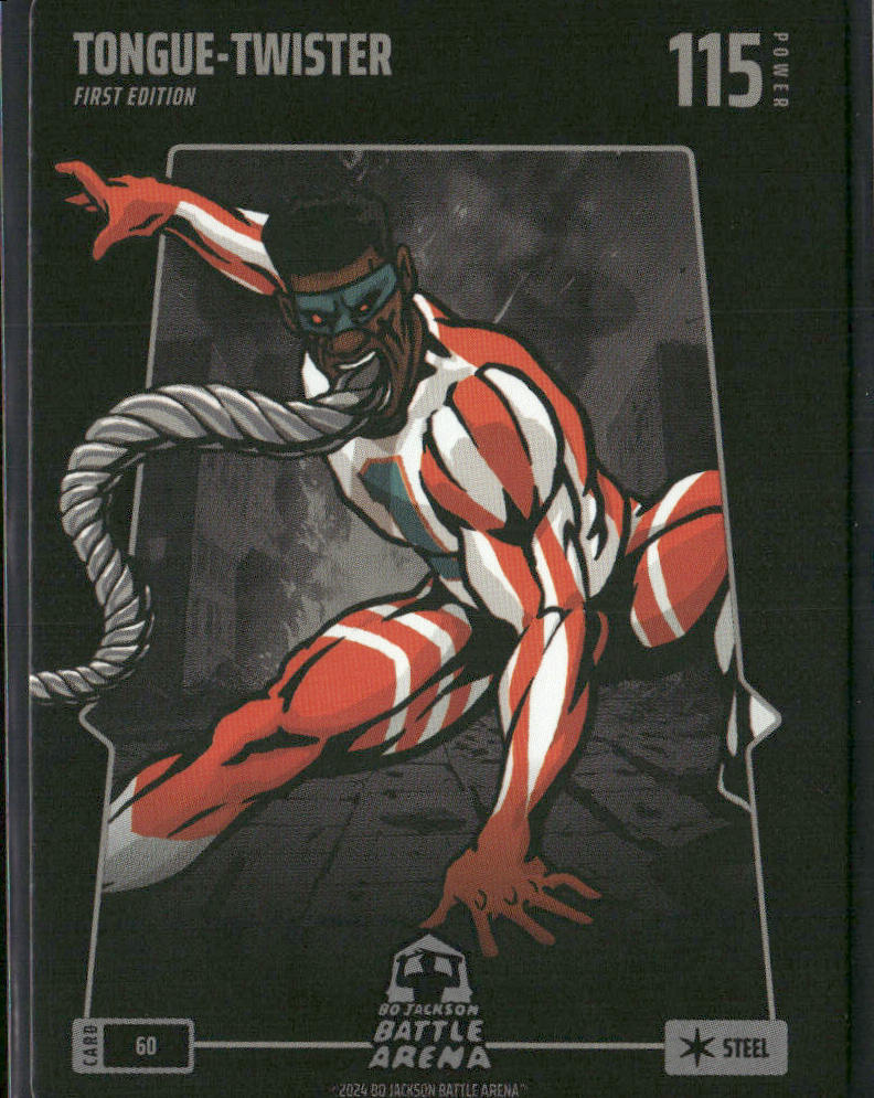 2024 Bo Jackson Battle Arena Tongue-Twister Tua Tagovailoa Steel Base card #60
