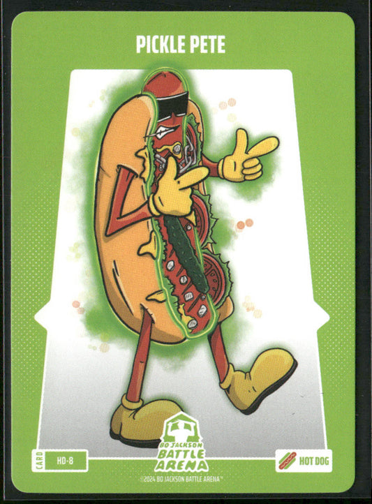 MINT GREEN ENERGY Bo Jackson Battle Arena Hot Dog - Pickle Pete HD-8 GAME CARD