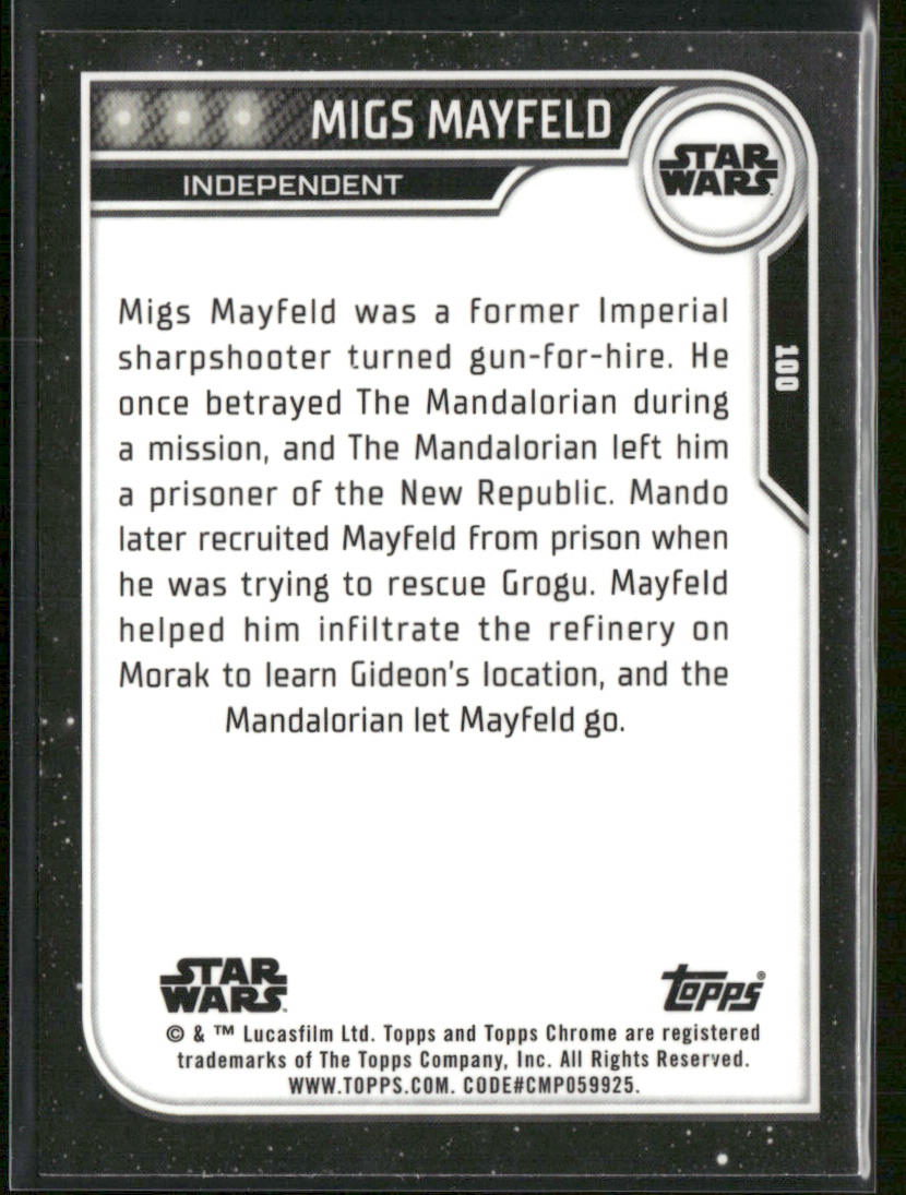 Migs Mayfeld 2023 Topps Chrome Star Wars #100