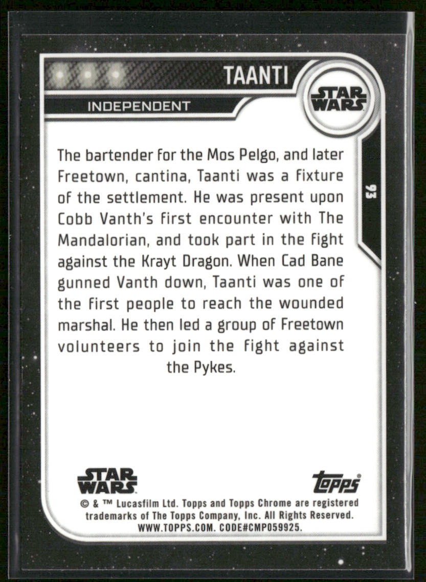 Taanti 2023 Topps Chrome Star Wars #93