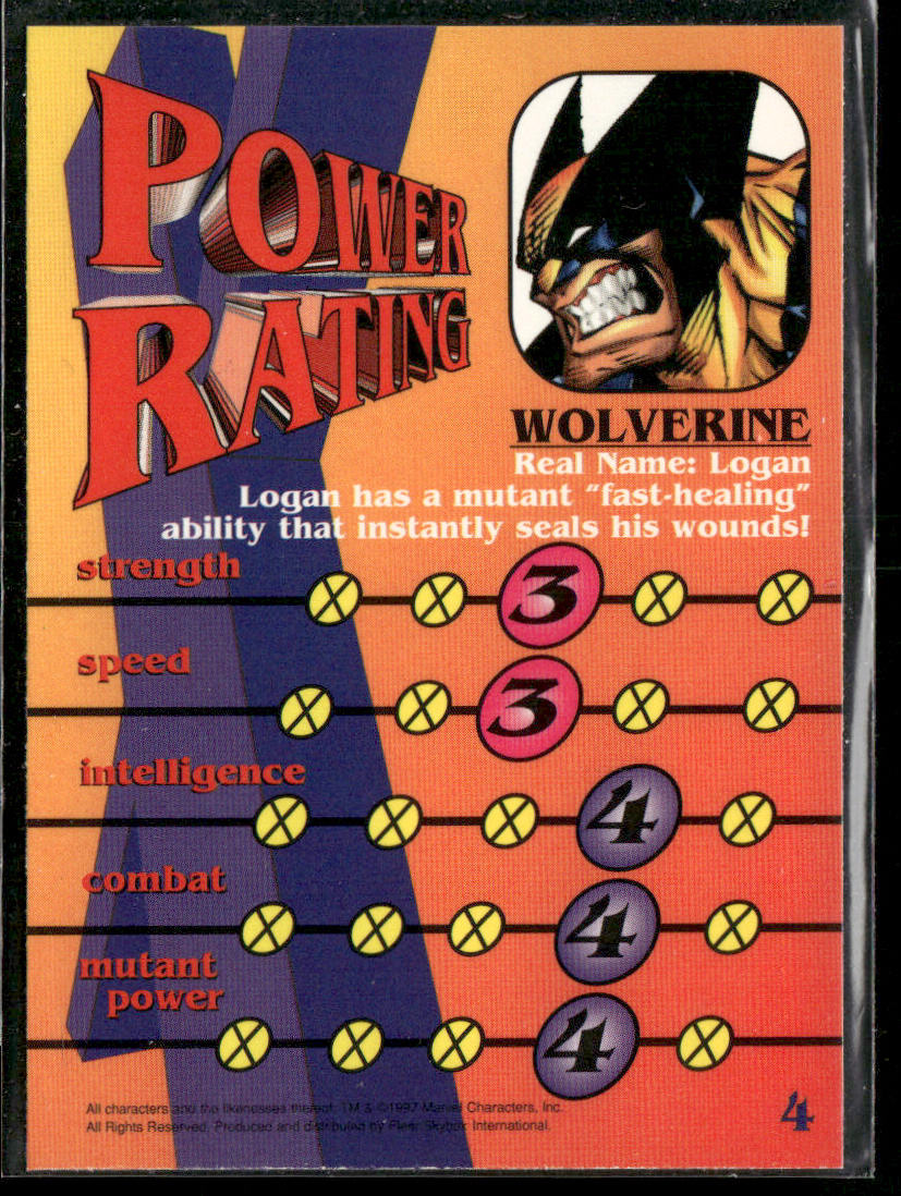 Wolverine 1997 Fleer/SkyBox X-Men #4