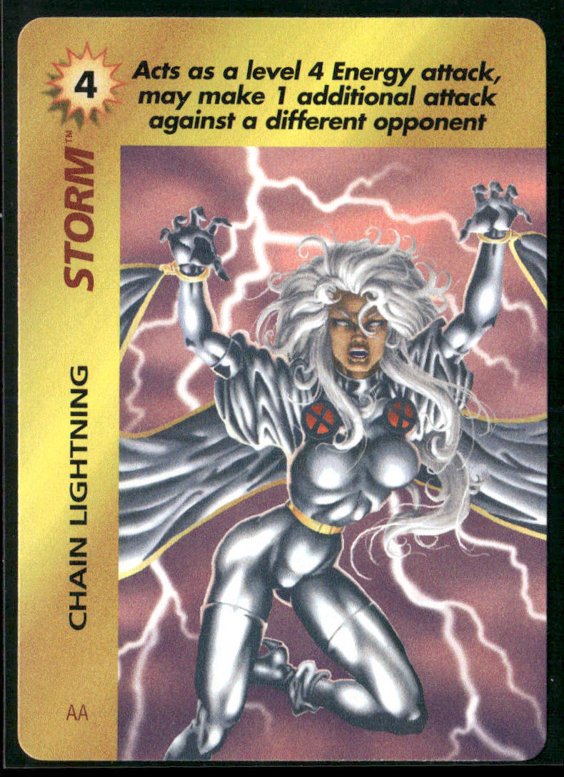 Storm - Chain Lightning (AA) 1997 Fleer Spider-Man Marvel-OverPower #NNO