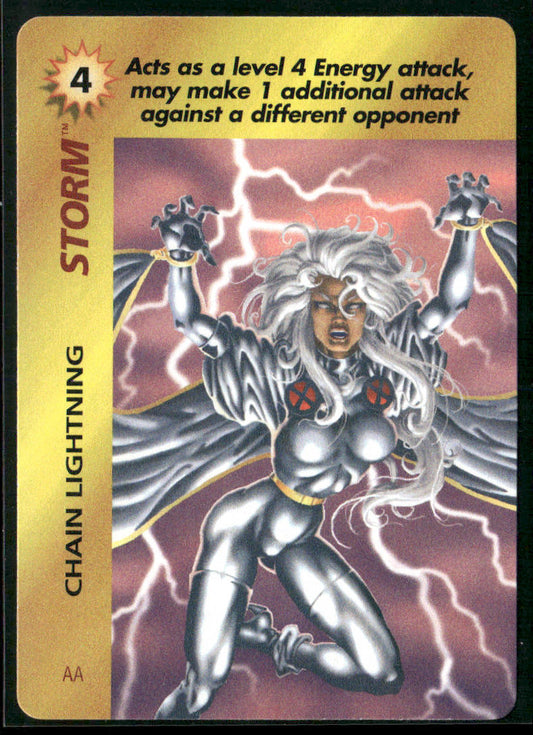 Storm - Chain Lightning (AA) 1997 Fleer Spider-Man Marvel-OverPower #NNO