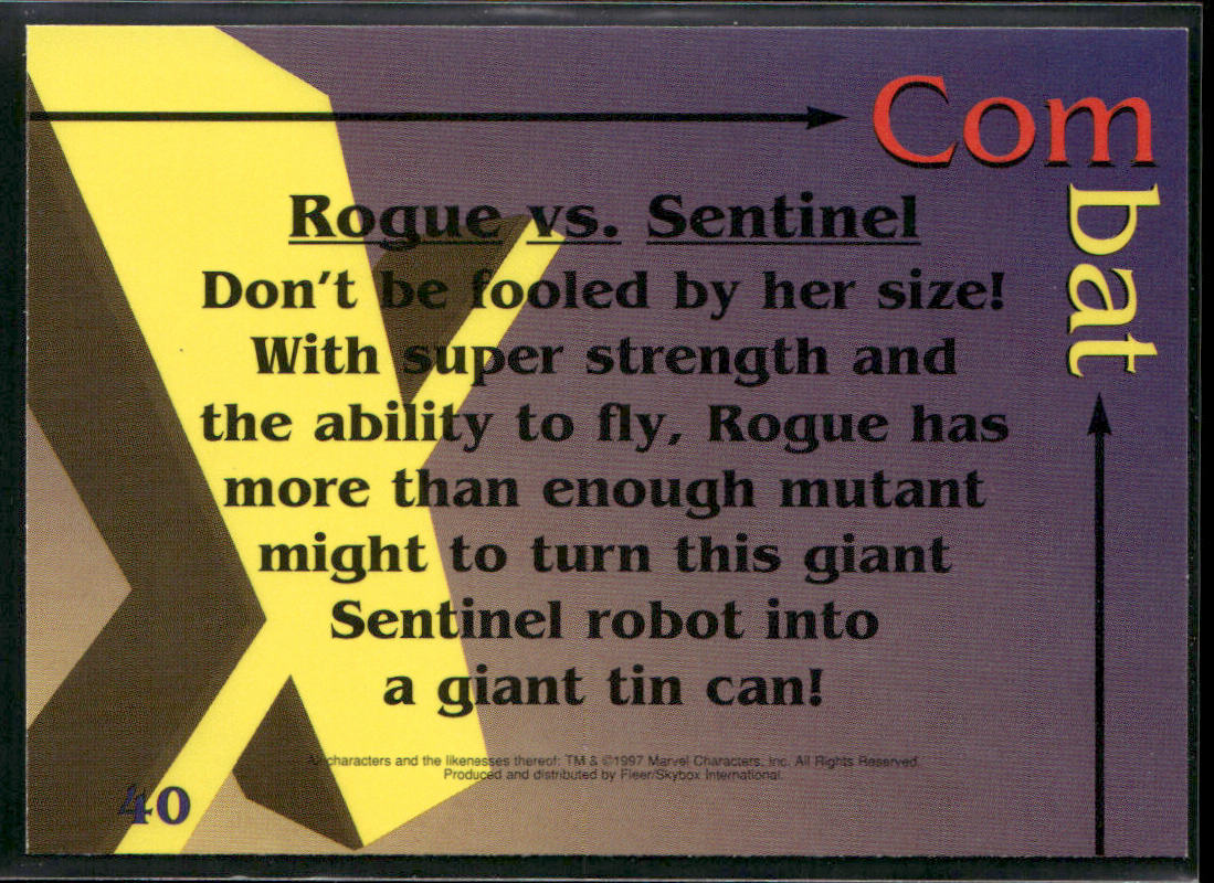 Rogue vs. Sentinel 1997 Fleer/SkyBox X-Men #40