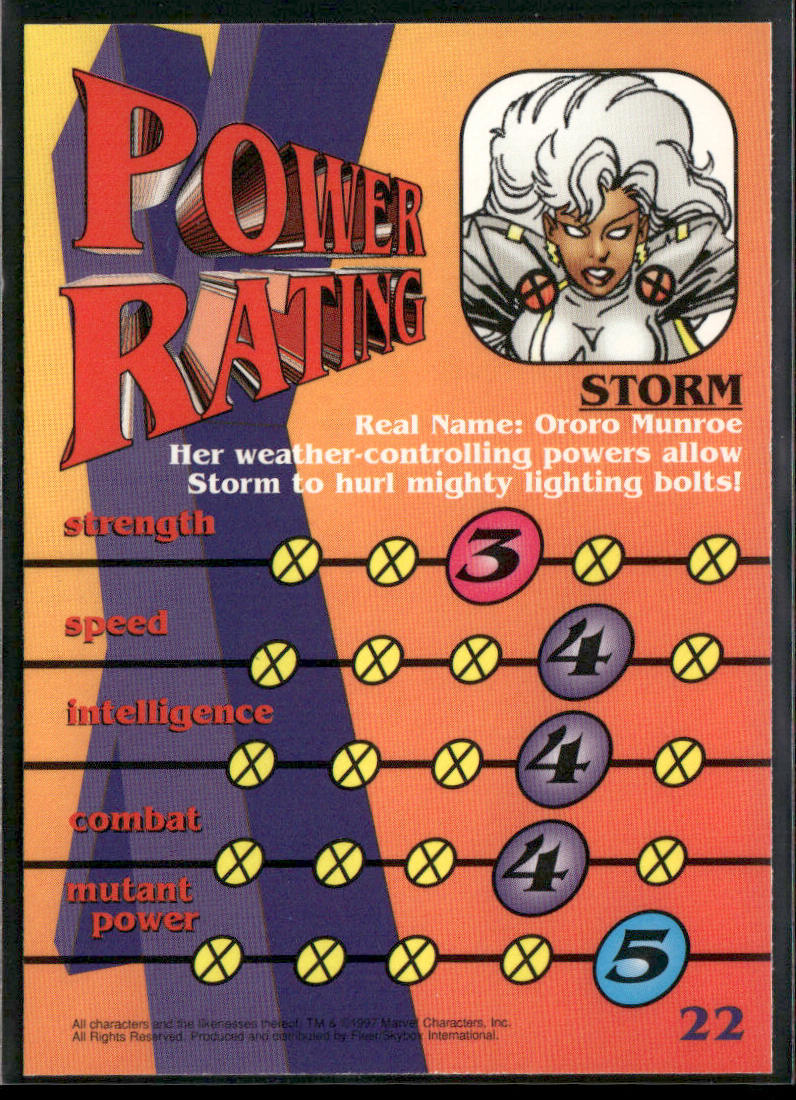 Storm 1997 Fleer/SkyBox X-Men #22