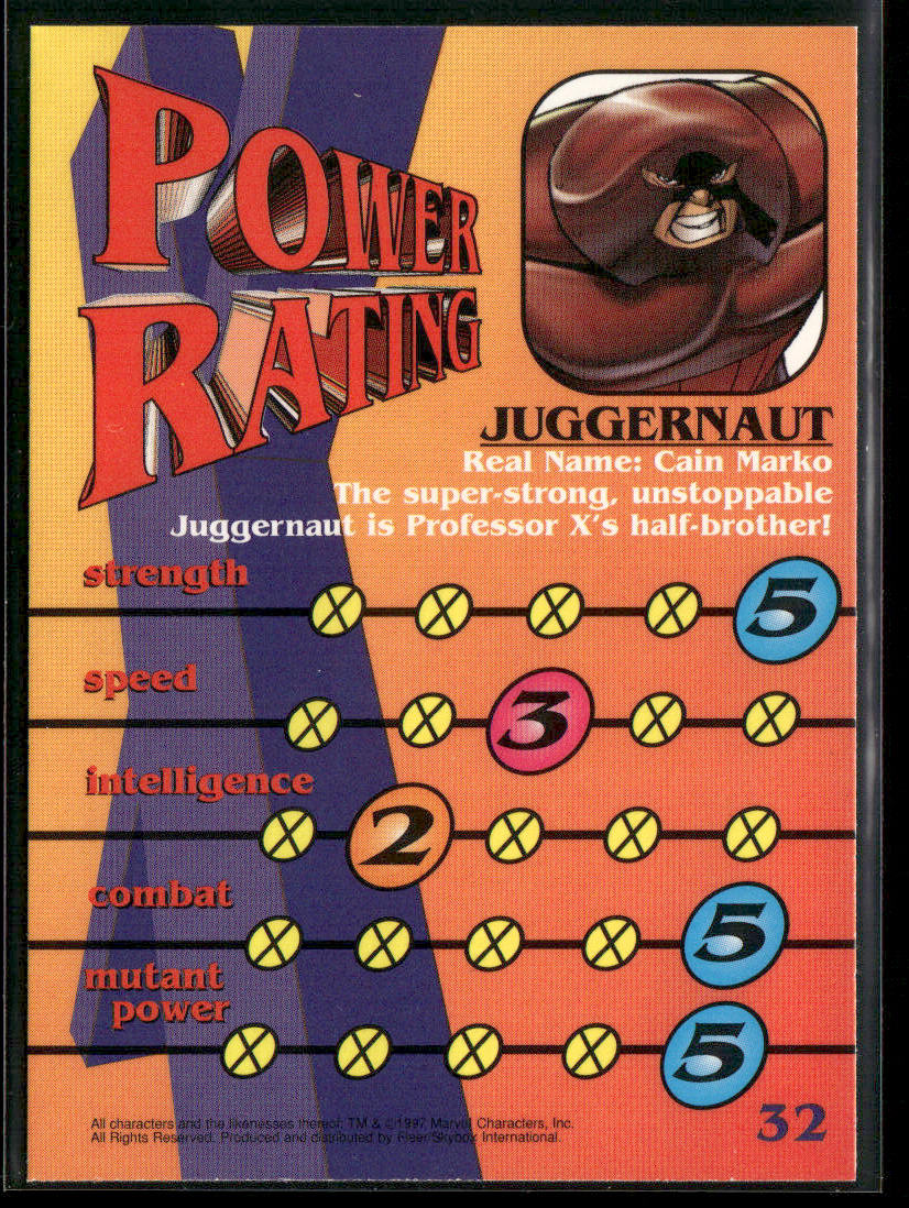Juggernaut 1997 Fleer/SkyBox X-Men #32