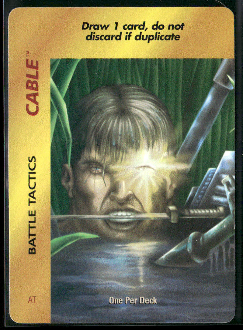 Cable - Battle Tactics (AT) 1997 Fleer Spider-Man Marvel-OverPower #NNO