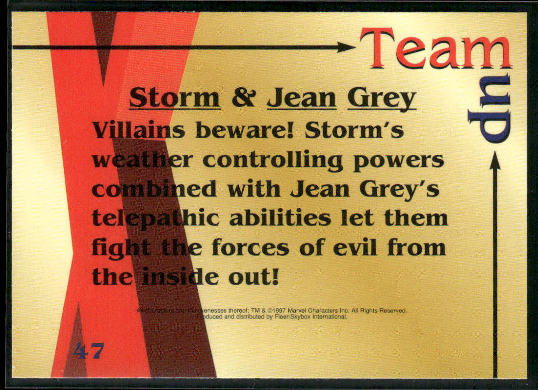 Storm &amp; Jean Grey 1997 Fleer/SkyBox X-Men #47