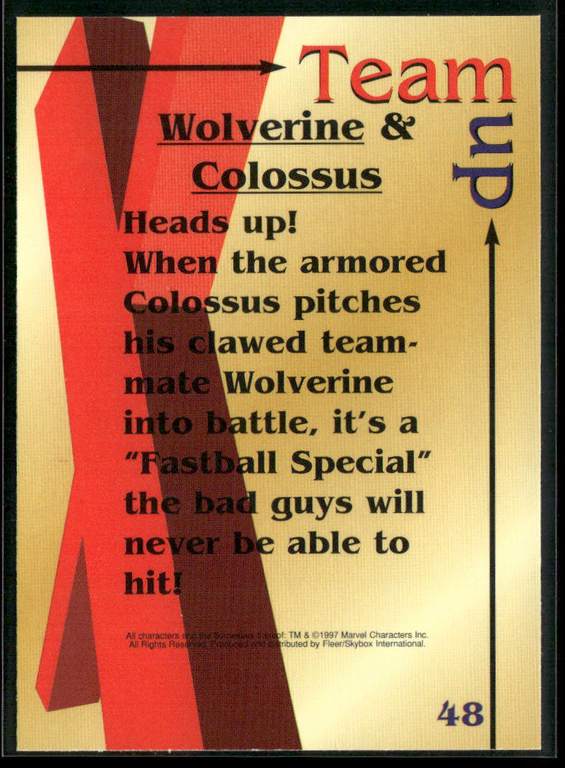 Wolverine &amp; Colossus 1997 Fleer/SkyBox X-Men #48