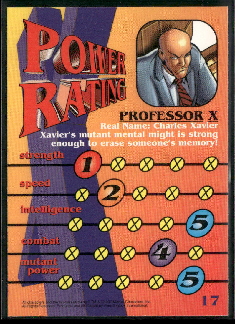 Professor X 1997 Fleer/SkyBox X-Men #17