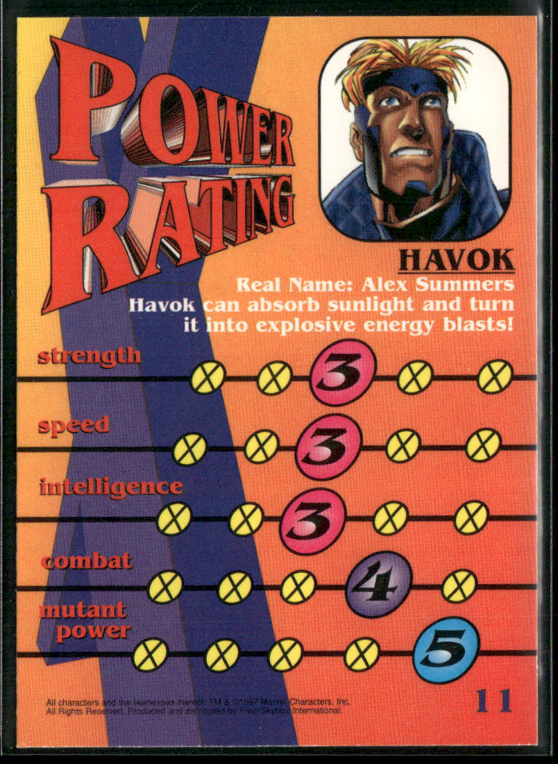Havok 1997 Fleer/SkyBox X-Men #11