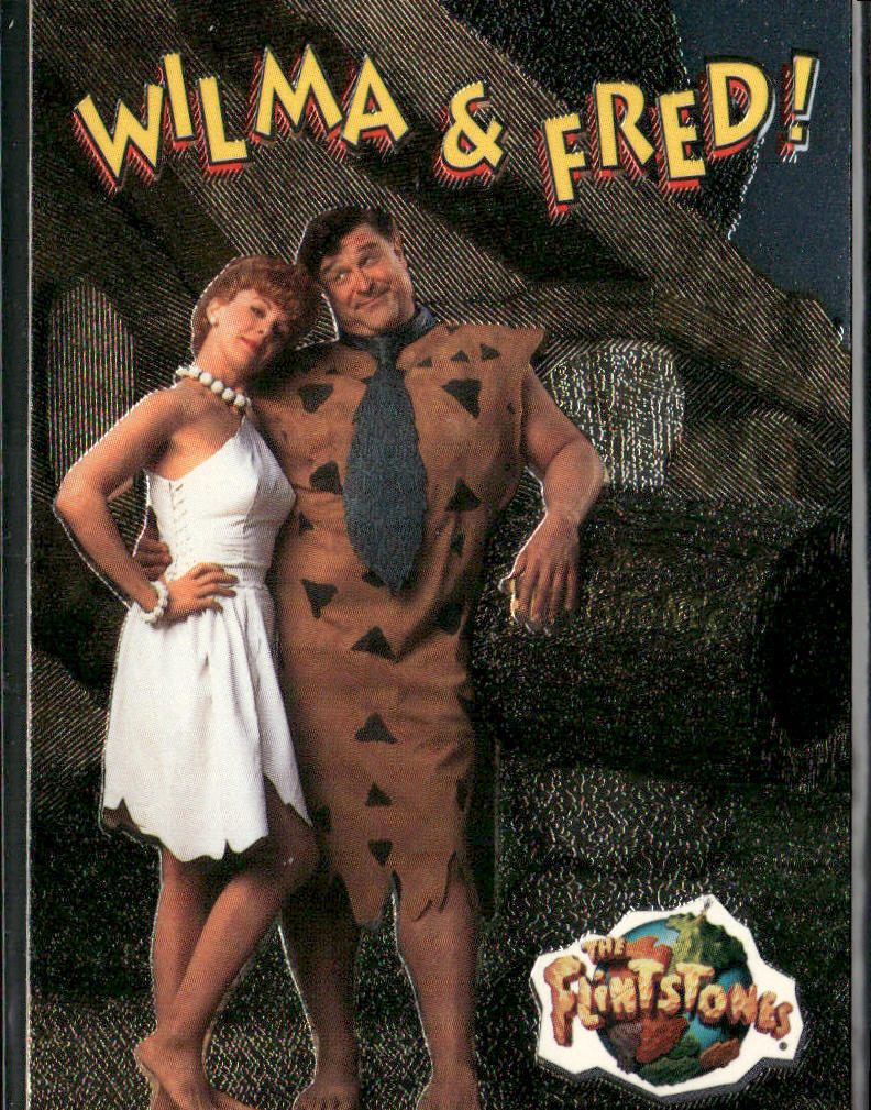 Wilma & Fred! 1993 Topps The Flintstones Flint-Foil #1