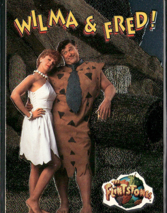 Wilma & Fred! 1993 Topps The Flintstones Flint-Foil #1