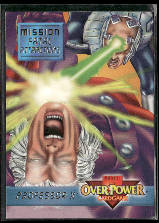 Professor X 1997 Fleer Spider-Man Marvel-OverPower-Mission-Fatal-Attractions #7
