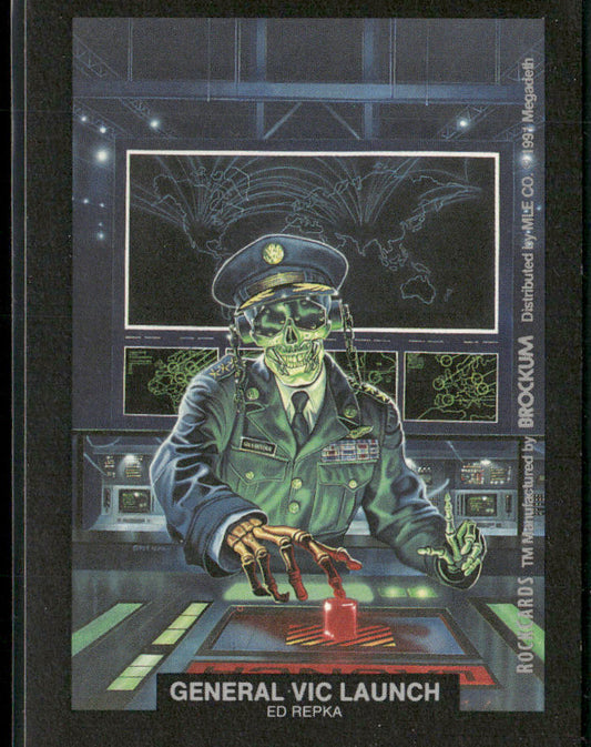 General Vic Launch 1991 Brockum Rock Cards Artwork Stick-Ons #NNO