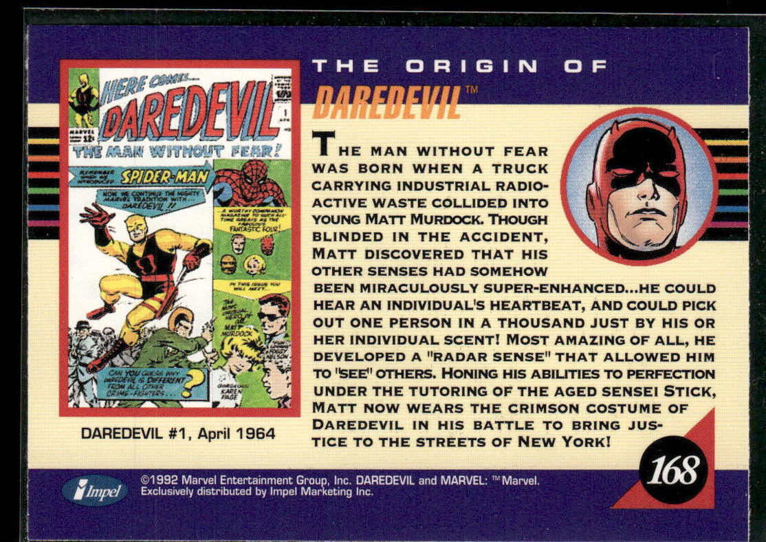 Daredevil 1992 Impel Marvel Universe #168