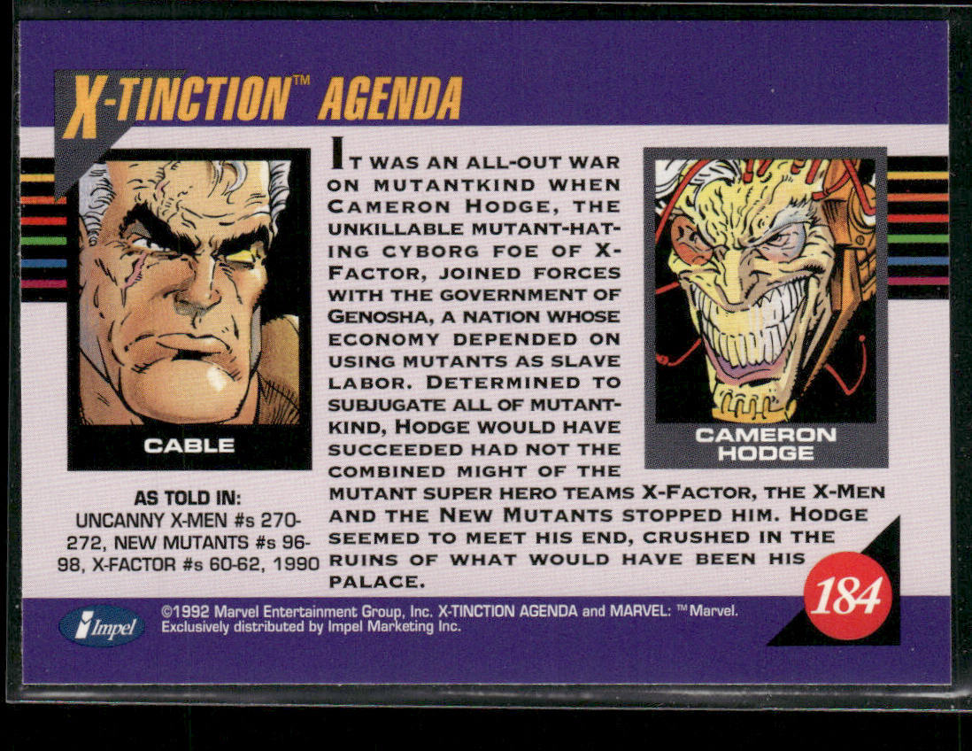 X-tinction Agenda 1992 Impel Marvel Universe #184