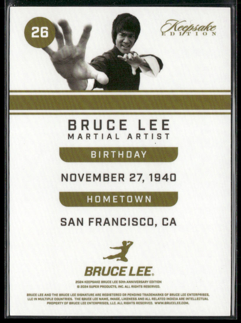 2024 Keepsake Bruce Lee 50th Anniversary Edition Silver Cracked Ice #26