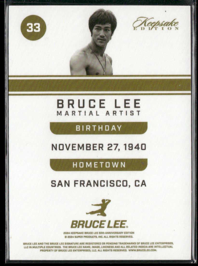 2024 Keepsake Bruce Lee 50th Anniversary Edition Silver Cracked Ice #33