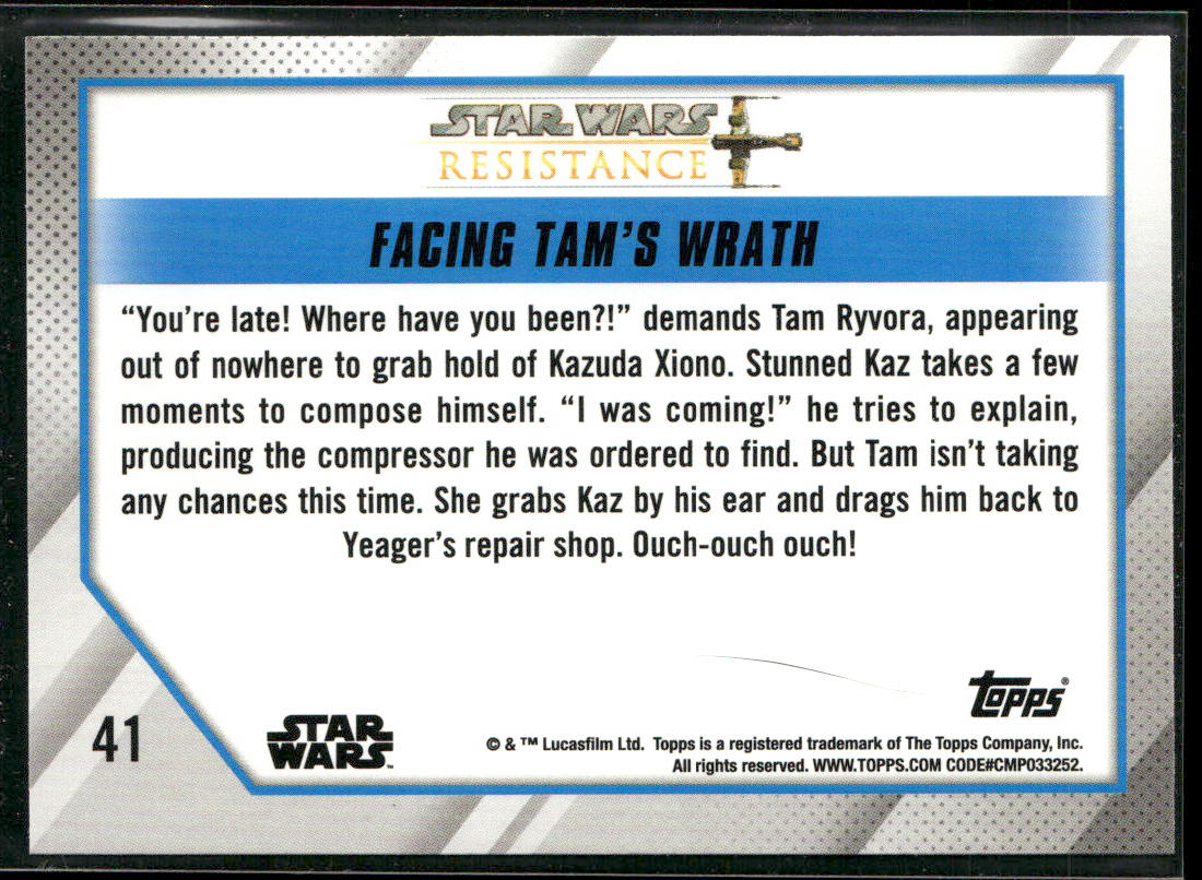 Facing Tam's Wrath 2019 Topps Star Wars: Resistance #41