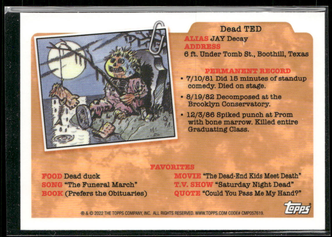 Silver Toothie Ruthie 2022 Topps Chrome Garbage Pail Kids Original S5 #211a