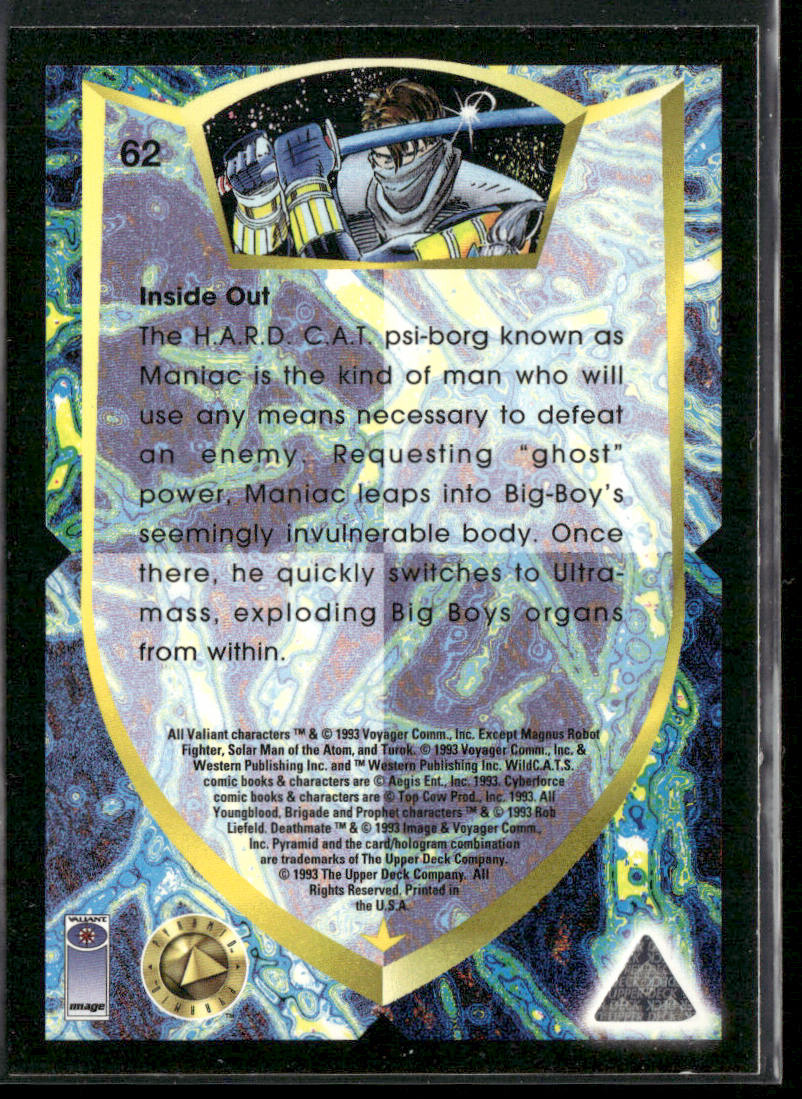 Inside Out 1993 Upper Deck Deathmate #62 back