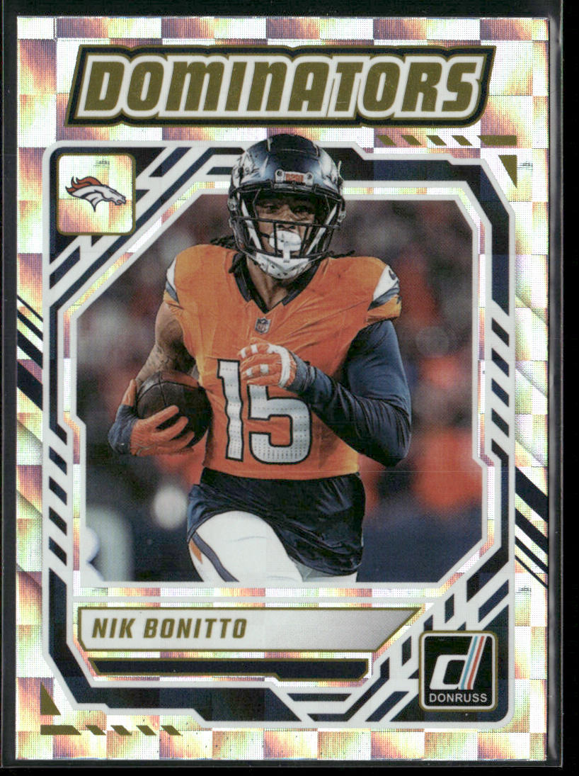 Nik Bonitto 2025 Donruss Dominators #DOM-NBO Denver Broncos