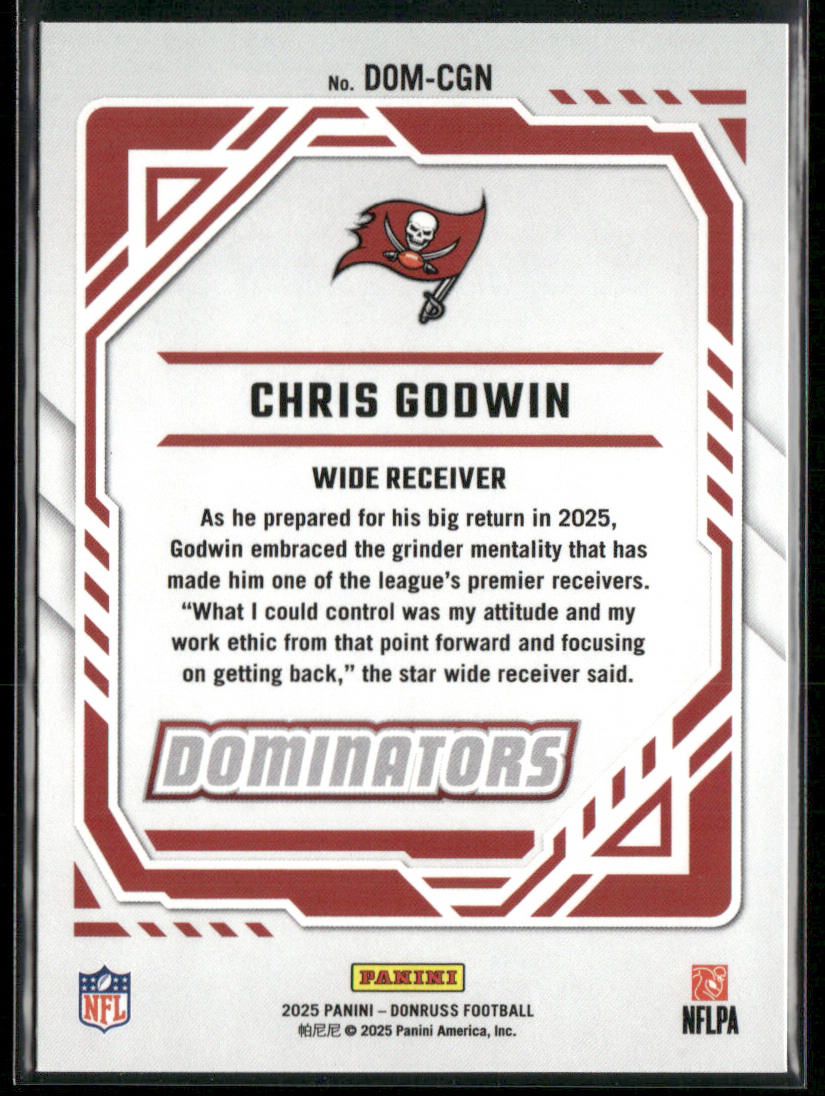 Chris Godwin 2025 Donruss Dominators #DOM-CGN Tampa Bay Buccaneers