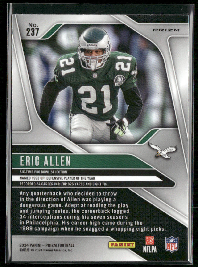 Eric Allen 2024 Panini Prizm Pink Wave #237 Philadelphia Eagles