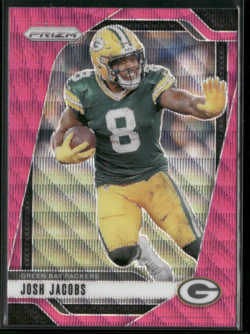 Josh Jacobs 2024 Panini Prizm Pink Wave #102 Green Bay Packers