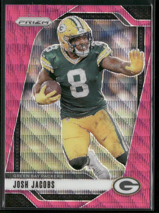 Josh Jacobs 2024 Panini Prizm Pink Wave #102 Green Bay Packers