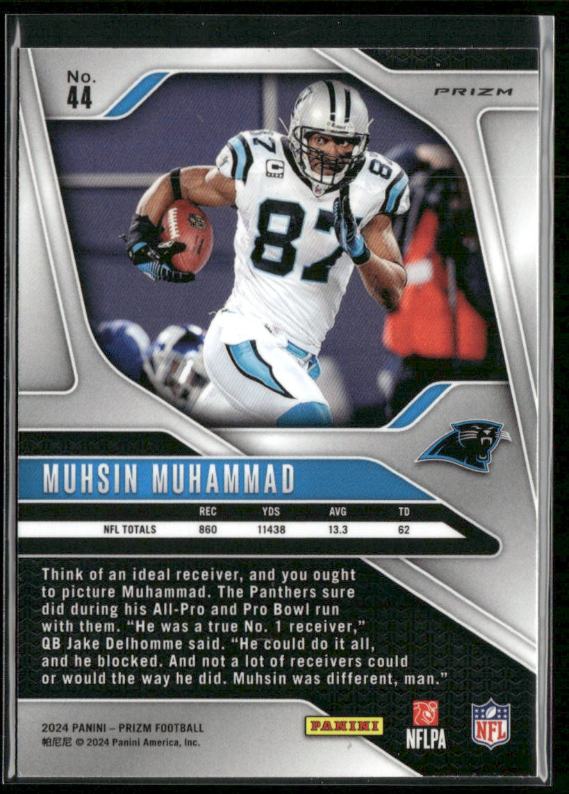 Muhsin Muhammad 2024 Panini Prizm Pink Wave #44 Carolina Panthers