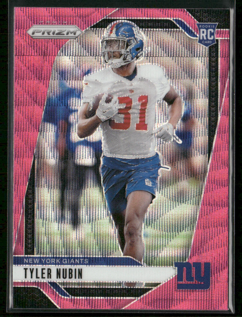 Tyler Nubin 2024 Panini Prizm Pink Wave #395 RC New York Giants