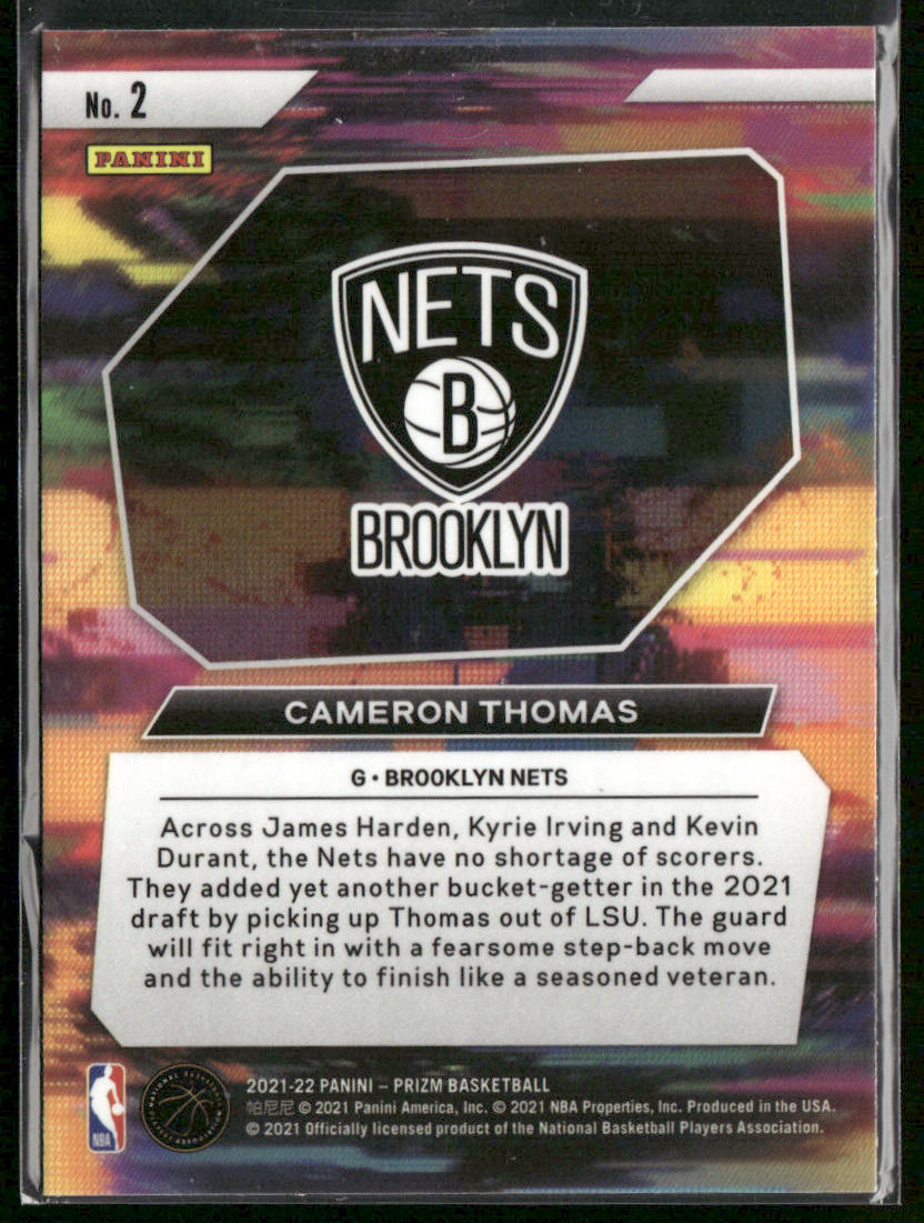 Cameron Thomas 2021-22 Panini Prizm Instant Impact #2 Brooklyn Nets
